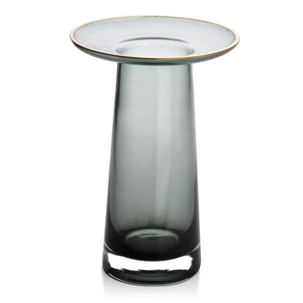 SERENITE Wazon z kołnierzem h20x13.5cm szary