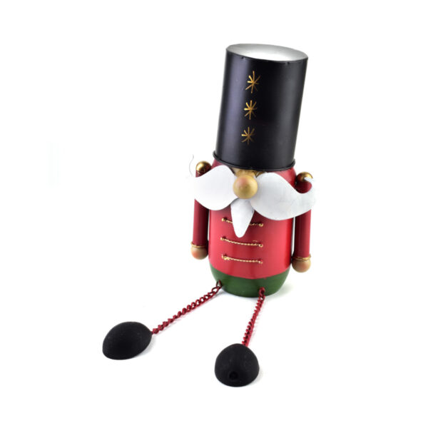 Mikołaj metal zwisające nogi czerwono-zielony