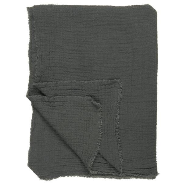 Obrus podwójne tkanie ciemnoszary