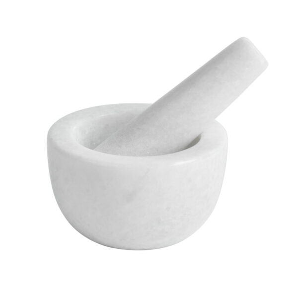 Moździerz marmurowy 10x6cm biały