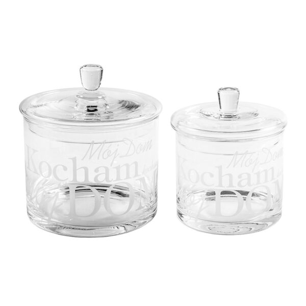 Szkło Pojemnik Kocham Dom 1