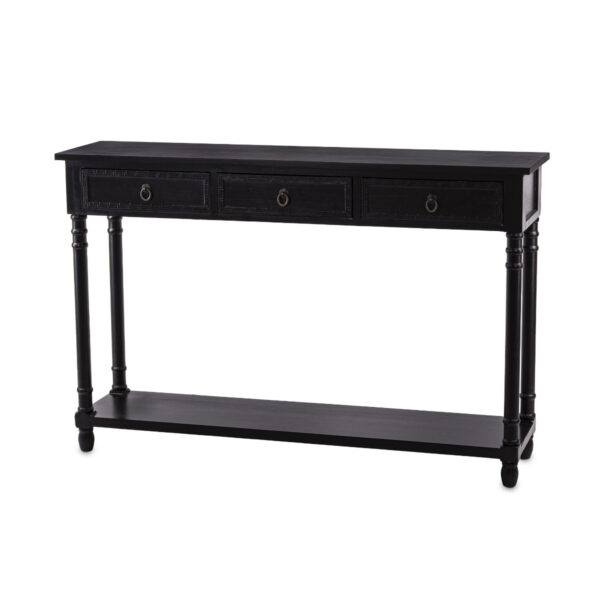 Konsola czarna drewniana