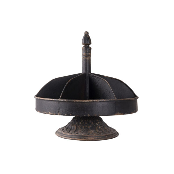 6Y2645  Patera czarna na nodze przecierana