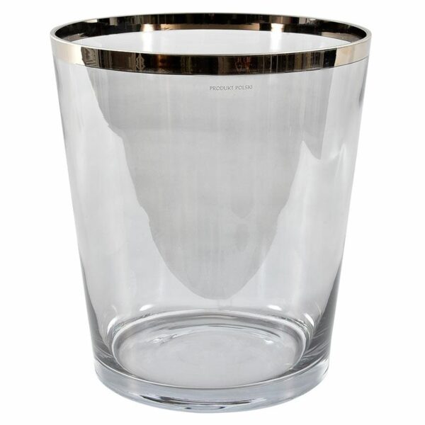 Szkło Pojemnik czarny pas platyna