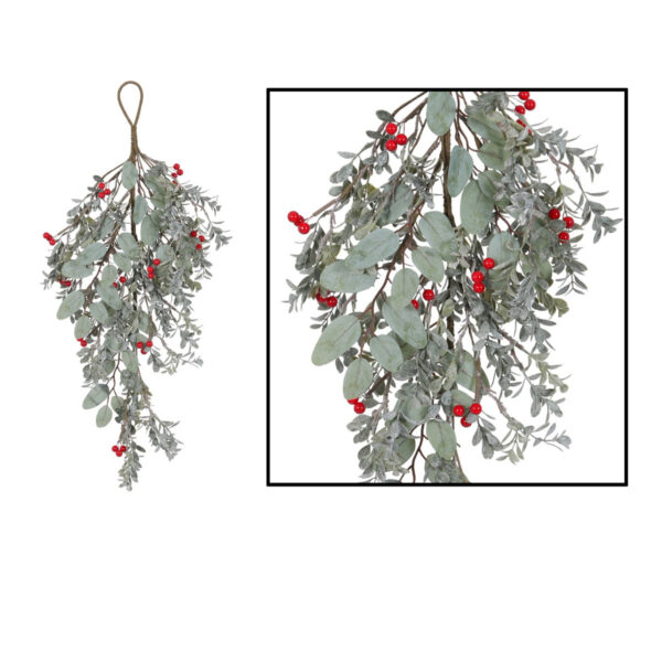 Girlanda 70cm zielone bordowe kuleczki