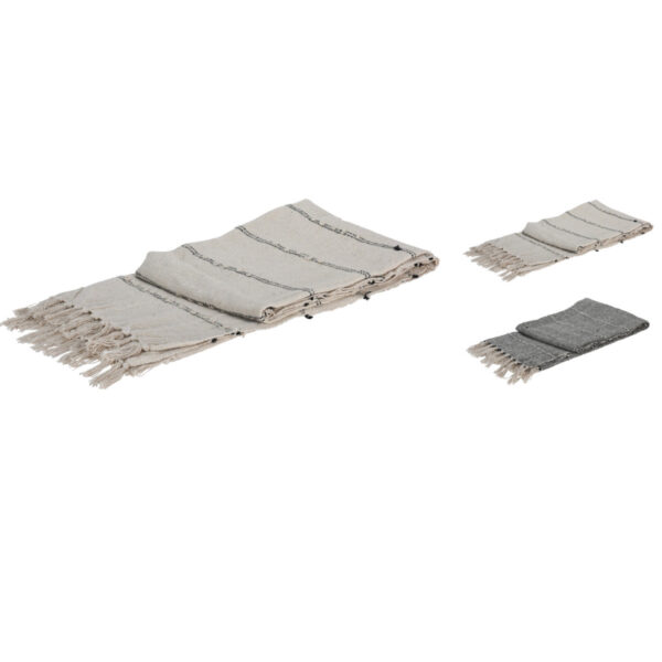 Pled bawełna ciemny szary