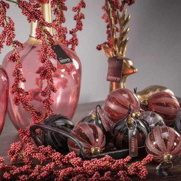 Bombka szklana bordowa DUTTON_Aluro