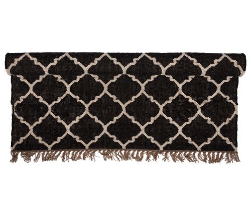 EcoEtno Dywan geo 2 biało-czarny