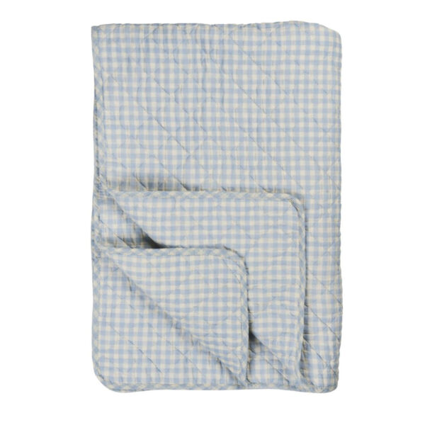 Kołdra-narzuta jasnoniebieska w drobne naturalne